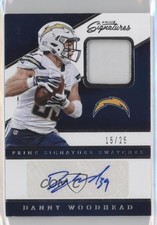 2016 Panini Prime Signatures Signature Swatches 15/25 Danny Woodhead Auto 1u0
