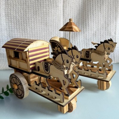 3D Holzpuzzle Retro Selbstmontage Bausatz für Kinder Erwachsene Jugendliche