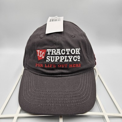 TSC Tractor Supply Co. For Life Out Here Since 38 Men's Strapback Hat Cap Gray.