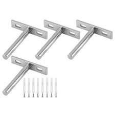 Pływające wsporniki regałów, Solidny 3-ścienny uchwyt półki metalowej, Met3264