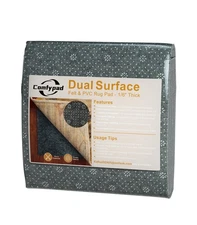 Back Side 3D PVC Dots Felt Rug Underpad 2x3 FT Cushioned Gripper Non Slip Mat