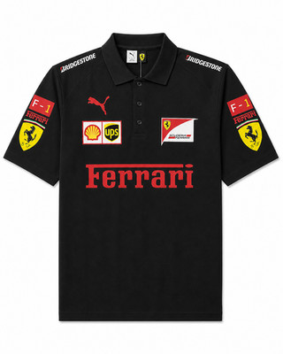Ferrari F1 Team Polo Shirt Racing Motorsport Puma Style Casual Tee