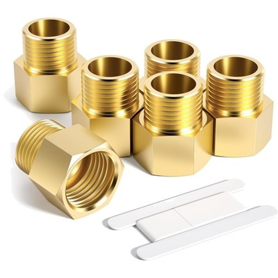 BSP Reduzierstück Messing 1/2'' Innengewinde auf 1/8'' Außengewinde Sechskant...