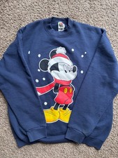vintage fruit of the loom mickey mouse holiday sweatshirt