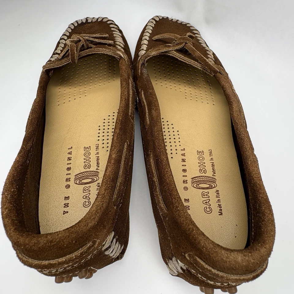 Zapato Coche Original Mujer Talla EU35 (US5) Gamuza Texturizado Marrón Hecho en Italia Foto 4 de 4