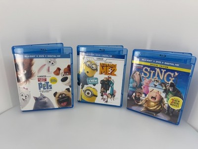 Illumination BluRay Mix Animated Features Secret Life Pets Despicable Me2 Sing
