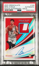 2020-21 Panini Immaculate RPA Gold SSP Deni Avdija Rookie Auto #105 PSA GS2