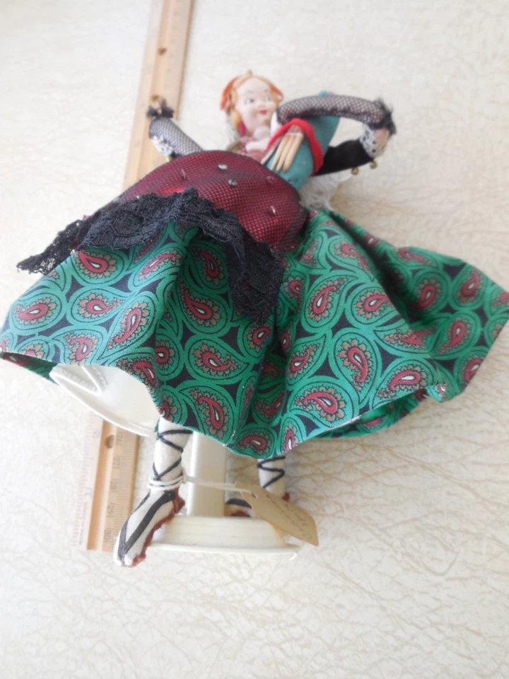 Bonita Muñeca Coleccionista Celuloide Española De Colección Hecha a Mano Europea 8" Foto 2 de 4