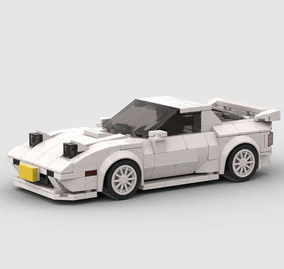 Custom MOC Lego Mazda RX-7 RX7 Sports Car White 282 Piece Building Brick Car