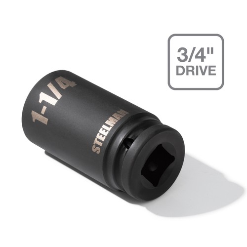 Steelman 3/4 in. Drive 1-1/4 in. 6 Point Deep Impact Socket 79268 - Foto 2 di 4
