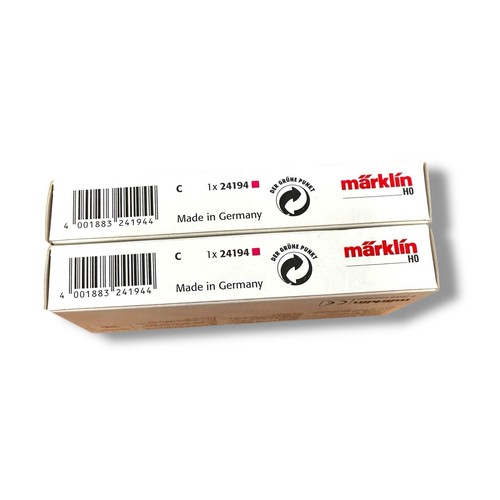 Märklin 24194 (Lot of 2) Curved Circuit Track C Track NOS Boxed - Picture 5 of 6