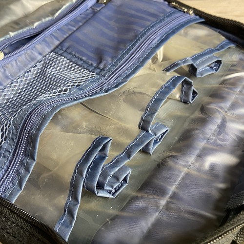 Toiletry Bag Ricardo Beverly Hills Black Multi Compartment Hanging Travel - Picture 8 of 11