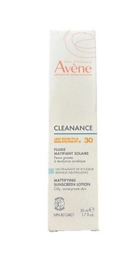 Avene Cleanance - Mattifying Sunscreen Lotion - SPF30 - 1.7oz (50ml) 03/2026