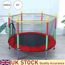 5FT Kid Trampoline With Safety Net Enclosure Children Outdoor Garden Fun Toy UK