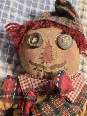 Very Rare Nancy G. Wilson #1 Folk Art 16 Inch Doll Scottish Dress Scottie Dog 