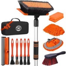 62'' Car Wash Brush with Long Handle, Complete Car Wash Kit, Scratch-Free Car...