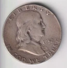 1952-P FRANKLIN HALF-DOLLAR .50¢ PHILADELPHIA 90% SILVER UNITED STATES AMERICA