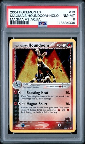 Team Magma's Houndoom graded PSA 8 for sale on eBay