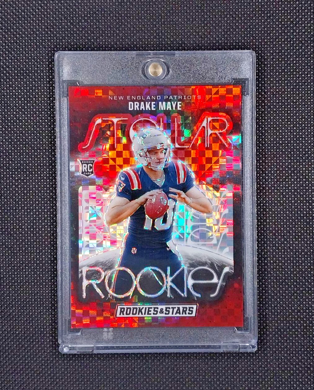 RARE DRAKE MAYE ROOKIE RED CHECKERED RAINBOW VELOCITY HOLO - PATRIOTS QB (RC) 🔥