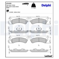 Delphi BremsbelÄGe Satz Hinterachse Passend FÜR Ford USA Explorer Jeep Grand |