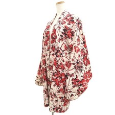 10841E2 Silk Vintage Japanese Kimono Haori Jacket Flower