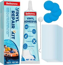 Vinyl Repair Kit, Waterproof and Transparent PVC Glue, Air Mattress Repair Patch