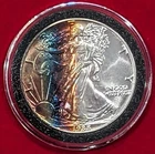 1988 AMERICAN EAGLE ONE OUNCE SILVER DOLLAR WITH COIN HOLDER
