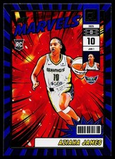 2025 Donruss WNBA Net Marvels Press Proof Blue Aziaha James #18 RC Dallas Wings