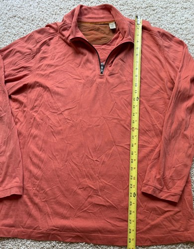 Tommy Bahama Uomo Arancione Quarto Sottile Zip Taglia L - Foto 4 di 5