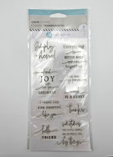 Hampton Art Clear Stamp Set 9 Piece Craft/Cling Stamps