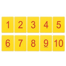 10PCS Rectangle Number Tags 1-10, 3x4CM Number Key Tags Plastic Numbered for