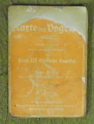 Karte der Vogesen Blatt III Südliche Vogesen , Verlag Lorenz ,um  1910 , 54x51cm - Bild 1 von 3