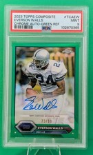 2023 Topps Composite Chrome Everson Walls Green Auto Refractor /99 #TCA-EW PSA 9