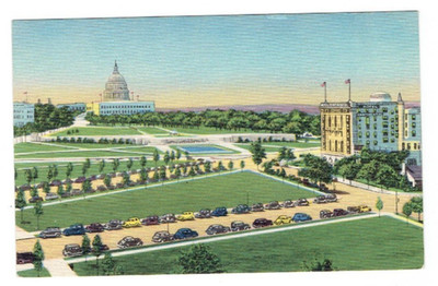 Hotel Continental Washington D.C. Linen Postcard Unposted C.J. Cook Manager