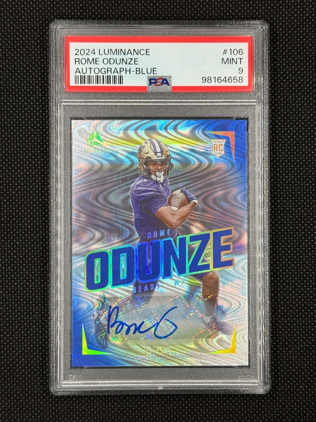Rome Odunze Panini Luminance #106 Autograph-Blue