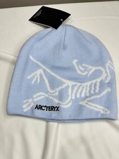 Arc'teryx Bird Logo Beanie Light Blue Merino Wool Knit Ski Cap Unisex NWT