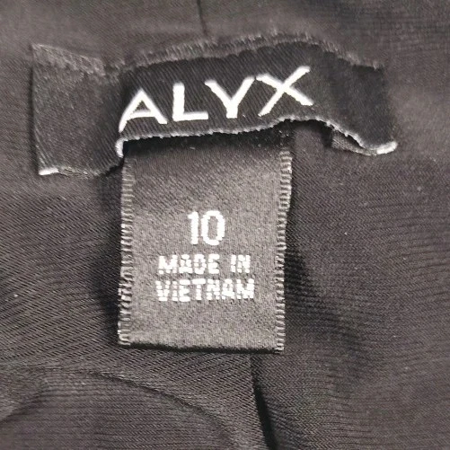 Abito donna Alyx taglia 10 W connesso nero con sovrapposizione floreale trasparente