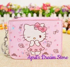 Hello Kitty Wink and Icons ID Cardholder Coin Purse Keychain Wallet