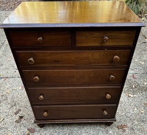 Vintage Signed  Stickley Furniture Mahogany 6 Drawer Chest Of Drawers 
