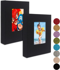GPIRAL Small Photo Album 5X7   2 Pack, Each 26 Clear Pages Hold 52 Pictures. Alb