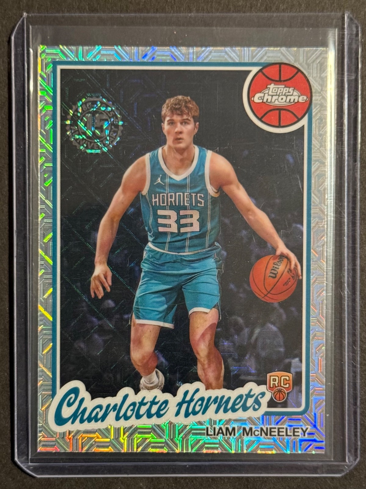 2025-26 Topps Chrome Basketball 1980-81 Mojo Refractor Liam McNeeley RC #TC-LM