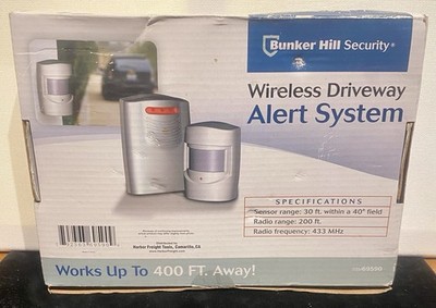BunkerHillSecurity Wireless Driveway Alert System 69590NEW Sealed Distressed Box