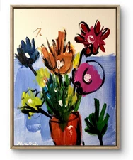 Original Art Petal Sky 14x11 Expressionism Acrylic Abstract Canvas