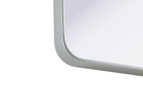 Elegant Decor Contour Metal Rectangle Mirror 24X40" Silver - Picture 10 of 11