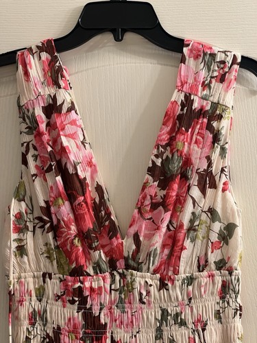 Abercrombie & Fitch Women’s Petites Plunge Floral Mini Summer Dress Small - Picture 2 of 6