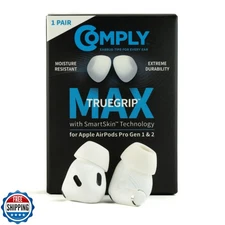 Comply TrueGrip MAX | Premium Memory Foam Replacement Earbud Tips for Apple A