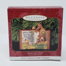 1999 Hallmark David & Goliath Favorite Bible Stories #1 Keepsake Ornament