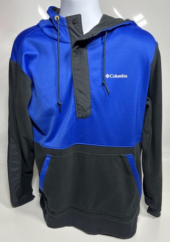 Columbia Herren Pullover blau grün gemustert Viertelknopf Größe L Hypebeast - Bild 1 von 9