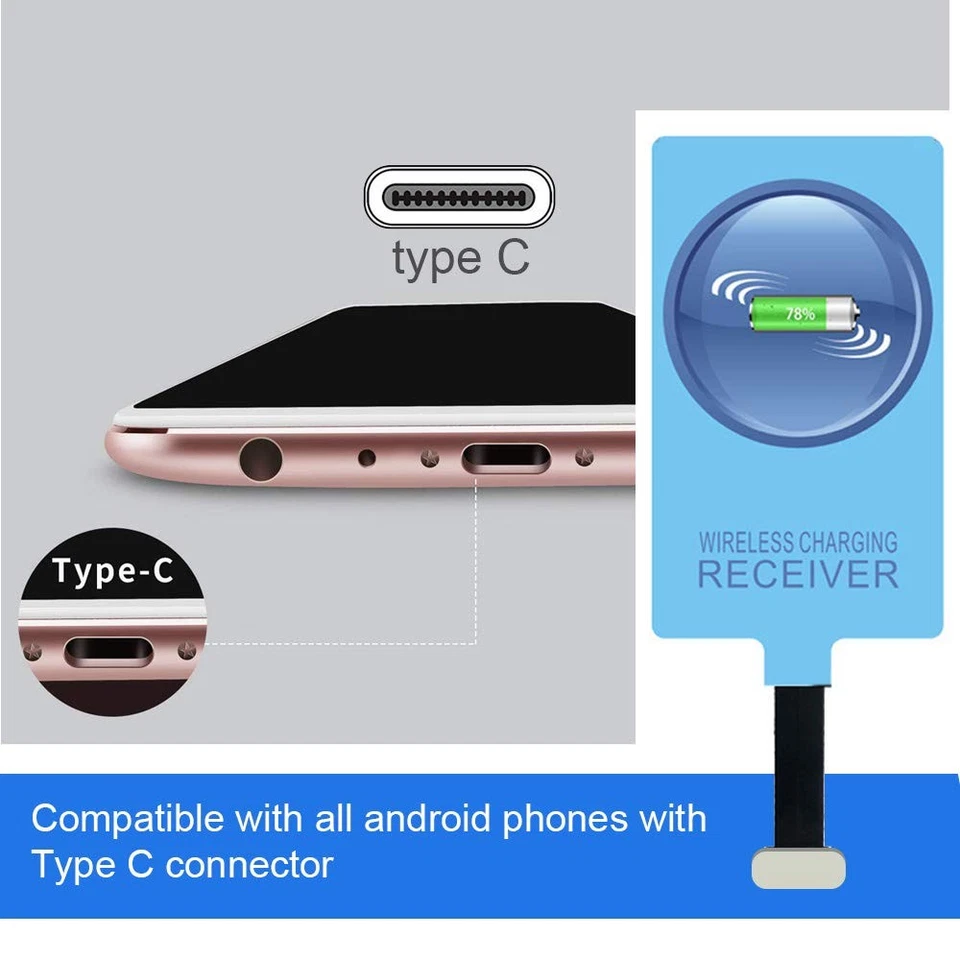 QI Wireless Charging Receiver Adapter with Fast&Smart Microchip Technology fo... - Image 2 of 4