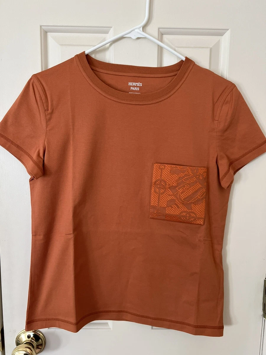 HERMES Embroidered Pocket T Shirt